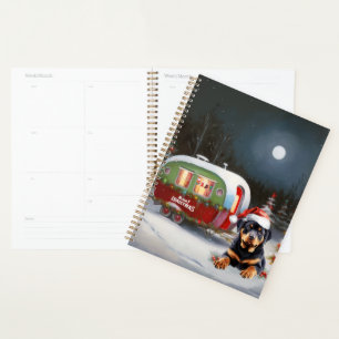 Winter Rottweiler Caravan Christmas Adventure