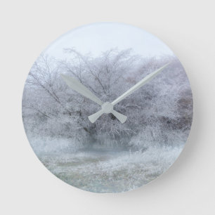Winter Round Clock