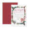 Winter RSVP Deer Floral Christmas Red Wedding