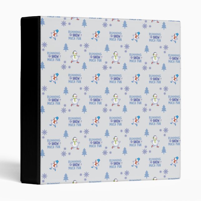 Winter Running - Snowman Christmas Tree Binder (Front/Spine)