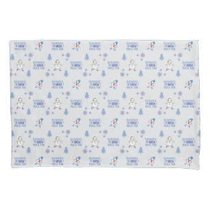Winter Running - Snowman Christmas Tree Pillowcase