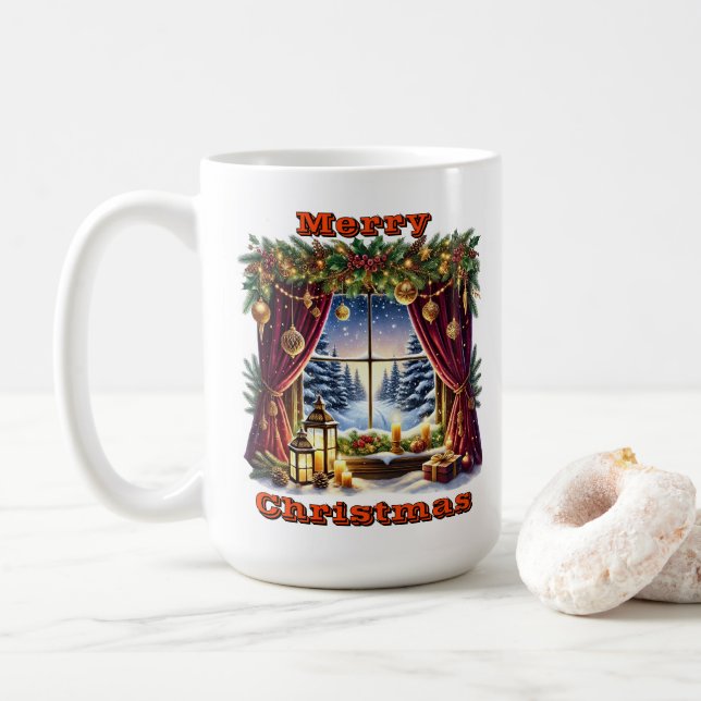 Winter’s Magic Through Glass Coffee Mug (With Donut)