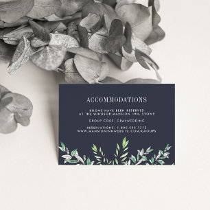 Winter Sage   Wedding Hotel Accommodation Card