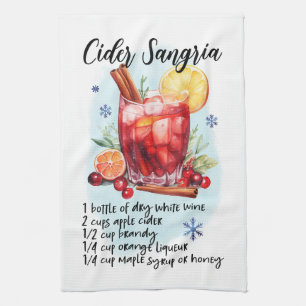 Winter Sangria Recipe Holiday Kitchen Towel