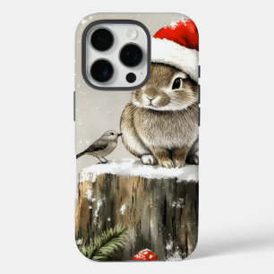 Winter Santa Bunny Wonderland iPhone 16 Pro Case