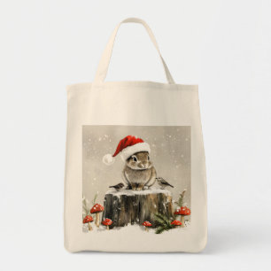 Winter Santa Bunny Wonderland Tote Bag