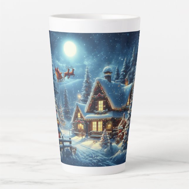 Winter/Santa/Christmas/Snow Latte Mug (Front)
