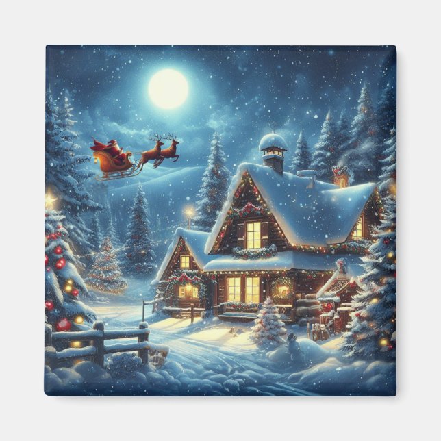 Winter/Santa/Christmas/Snow Magnet (Front)