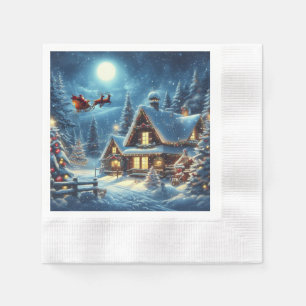 Winter/Santa/Christmas/Snow Napkin