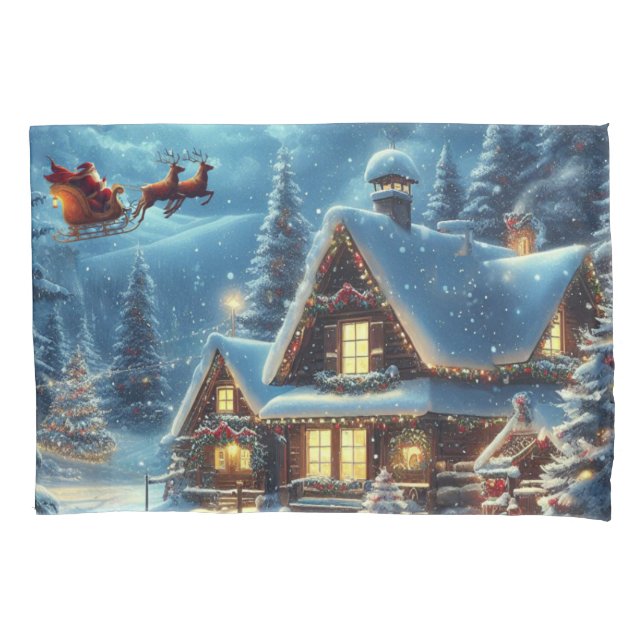 Winter/Santa/Christmas/Snow Pillowcase (Front)