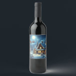 Winter/Santa/Christmas/Snow Wine Label<br><div class="desc">classic</div>