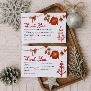 Winter Santa  Thank You Card