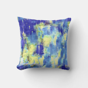 Winter Scene 2. Abstract Painting Fine Art Throw Pillow