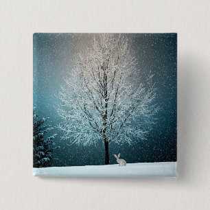 Winter Scene 2 Inch Square Button