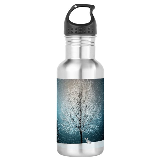 Winter Scene 532 Ml Water Bottle (Front)