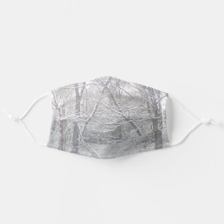 Winter scene Adult Face Mask with Filter Slot