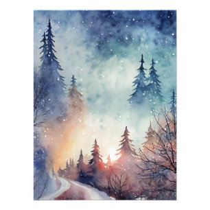 Winter Scene Art Photo Print