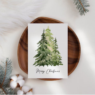 Winter Scene Business Christmas Tree Holiday Card