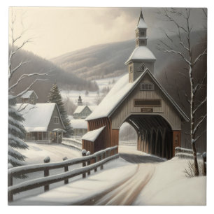 Winter Scene Ceramic Tile