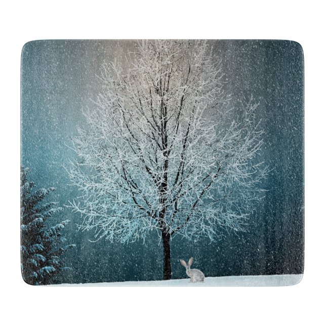 Winter Scene Cutting Board (Front)