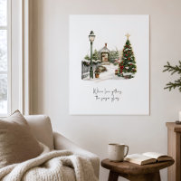 Winter Scene Greenery Pine Christmas Trees