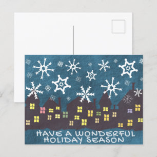 Winter Scene Holiday Postcard