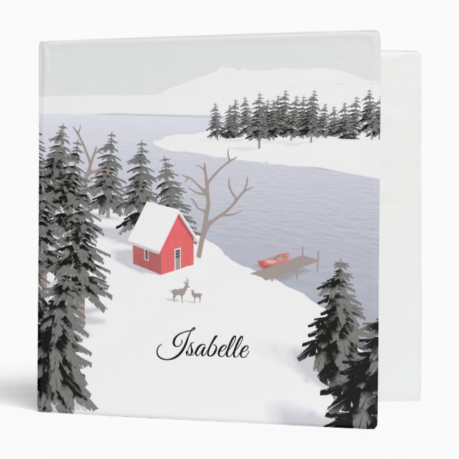 Winter Scene Illustration Binder (Front/Inside)