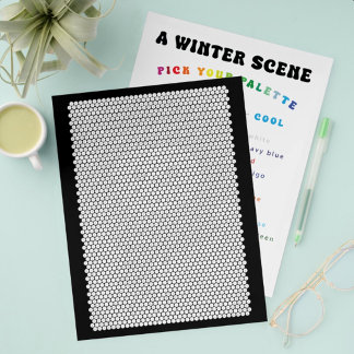 winter scene mystery colour mosaic colouring page