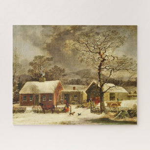 Winter Scene, New Haven, Connecticut  Jigsaw Puzzle