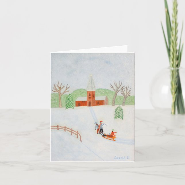Winter Scene Note Card (Front)