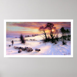 Winter Scene Painting by Joseph Farquharson Poster