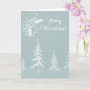 Winter Scene Snowy Forest Christmas  Card