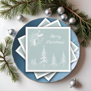Winter Scene Snowy Forest Christmas  Napkin