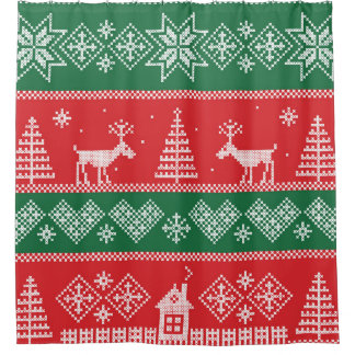 Winter scene: vintage seamless pattern
