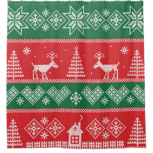 Winter scene: vintage seamless pattern