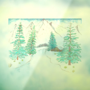 Winter Scene Window Cling