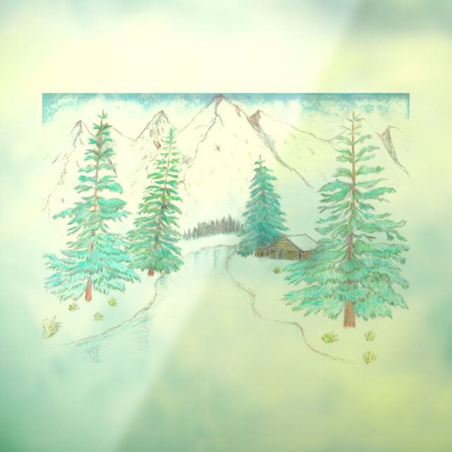 Winter Scene Window Cling (Sheet 3)