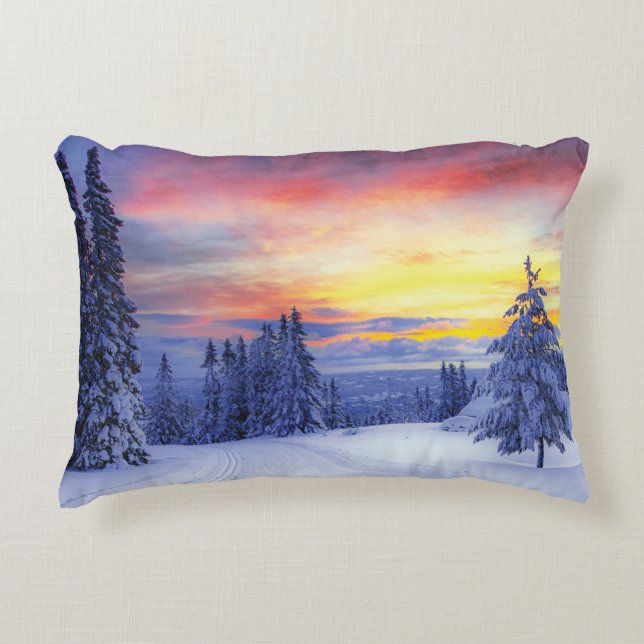 Winter scenery  accent pillow (Front)