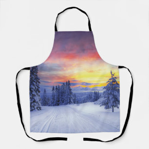 Winter scenery   apron