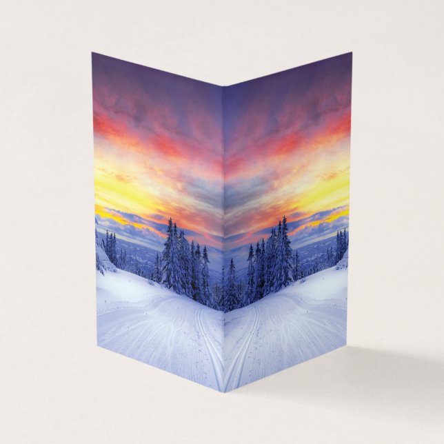 Winter scenery   business card (Outside)