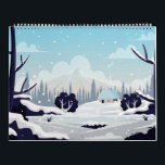 Winter Scenery Calendar<br><div class="desc">Winter Outdoor Scenery Background</div>