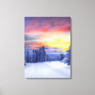 Winter scenery canvas print