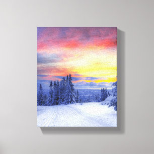 Winter scenery   canvas print