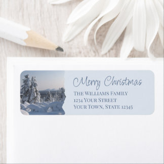 Winter Scenery Christmas Return Address