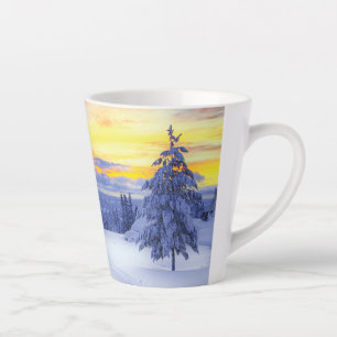 Winter scenery   latte mug