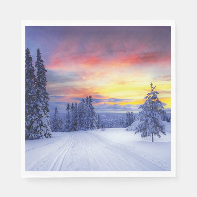 Winter scenery   napkin (Front)