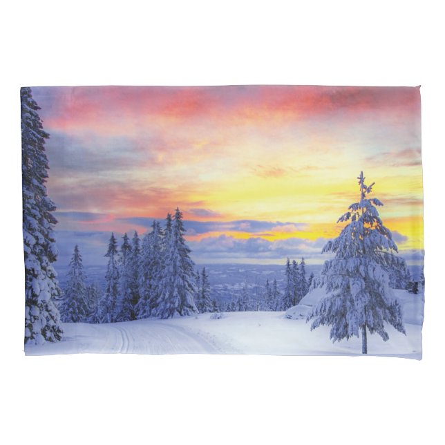 Winter scenery   pillowcase (Front)