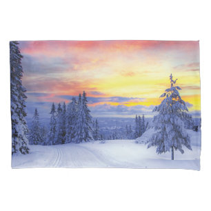 Winter scenery   pillowcase