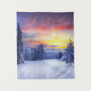 Winter scenery tapestry