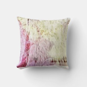 Winter scenery with snowed trees watercolor  throw pillow